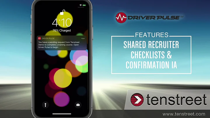 Scopri le potenti funzionalità dell'app Driver Pulse di Tenstreet!