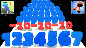 Number Run (vs) Roof Rails - Gameplay Android, iOS (Max Level)