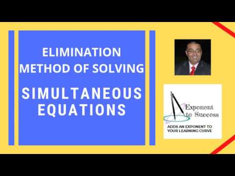 Solving Simultaneous Equations by Elimination: Elimination method of ...