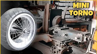FIZ UM MINI TORNO!! Torneando a roda! Completo