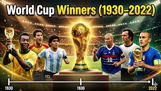 FIFA WORLD CUP WINNER LIST All Time (1930-2022) ⚽ #Fifa #worldcup 