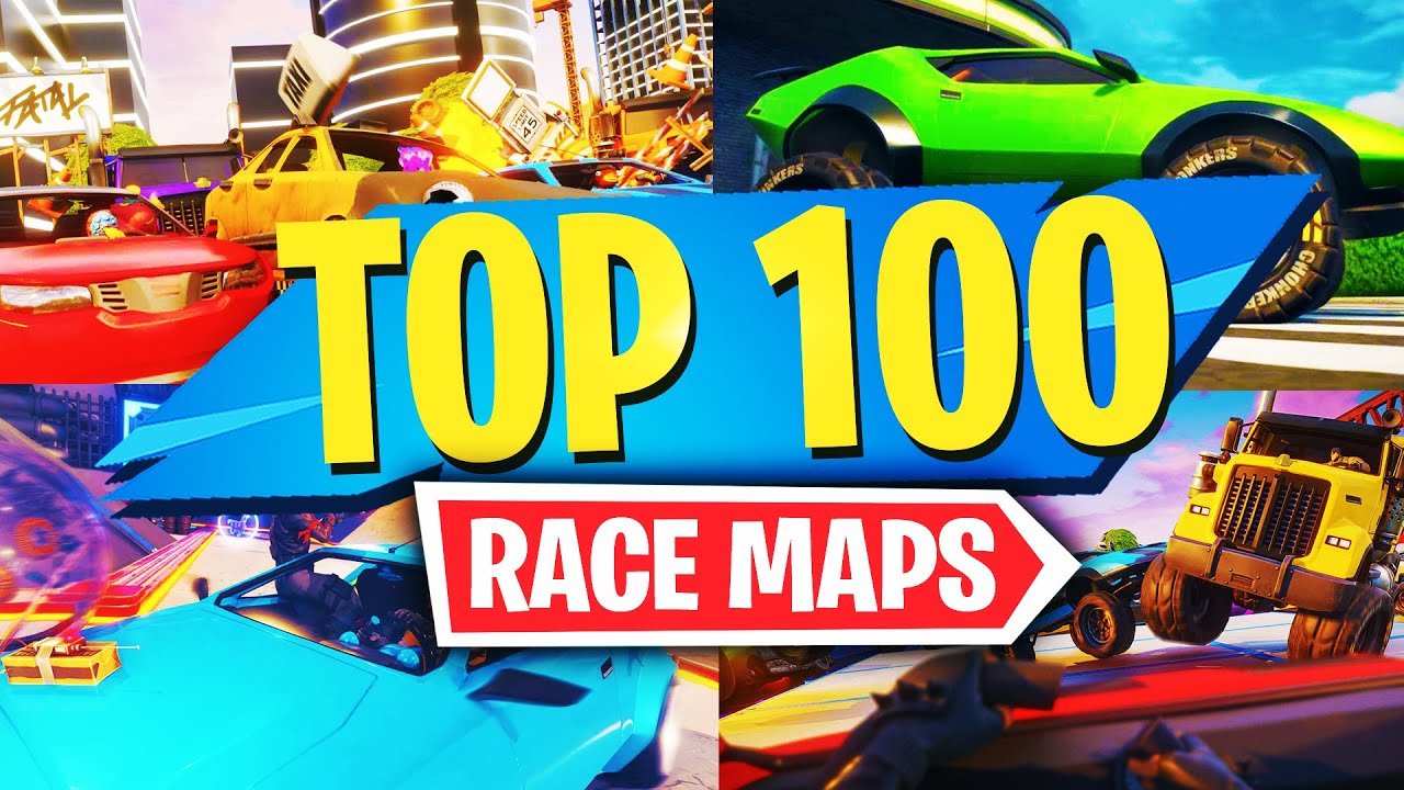 TOP 100 Best CAR RACE Maps  Fortnite Racing Map CODES 2022 