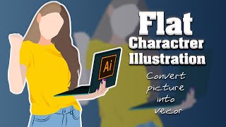 How to draw Flat character illustration Adobe Illustrator tutorial | Zee designs