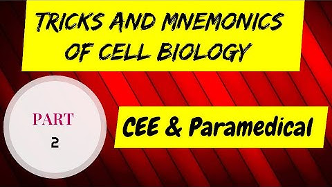 Very Important Mnemonics and last hour revision for CEE, MBBS, MBD, Nursing  || Cell Biology tricks