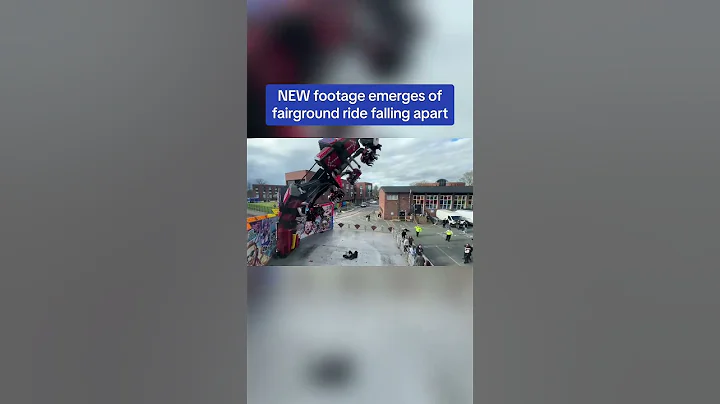 Terrifying moment fairground ride falls apart