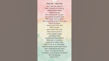 Thumbnail of soda pop lyrics (1)| Saja Boys| Kpop demon hunters #ytshorts #sodapop #sajaboys #lyrics