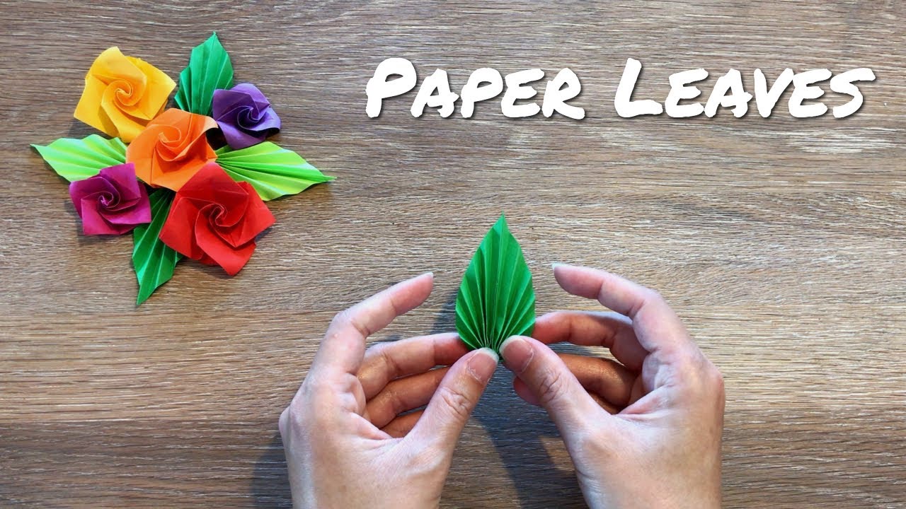 How to Make Paper Leaves / Simple Origami Leaves YouTube