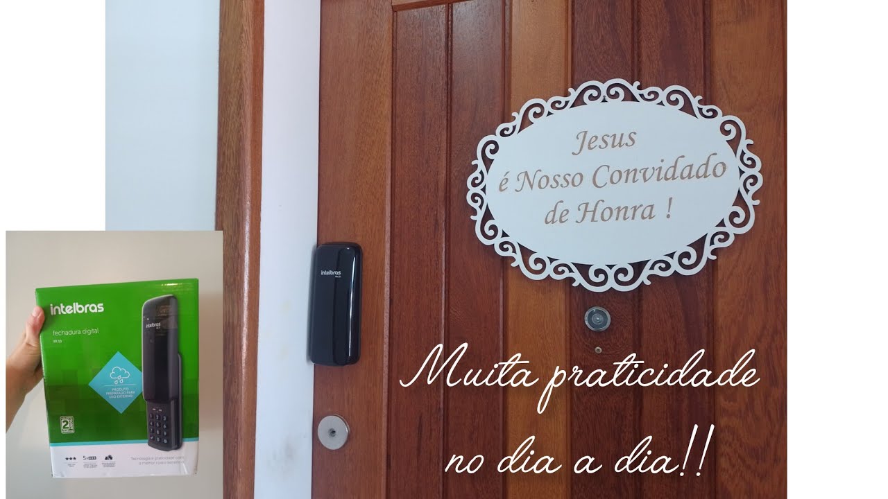 Compramos uma fechadura eletrônica/ Intelbras FR10/Como instalamos ? 