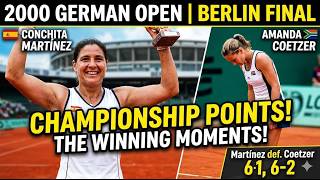 2000 German Open Berlin Final Conchita Martínez vs Amanda Coetzer Championship Points screenshot 4