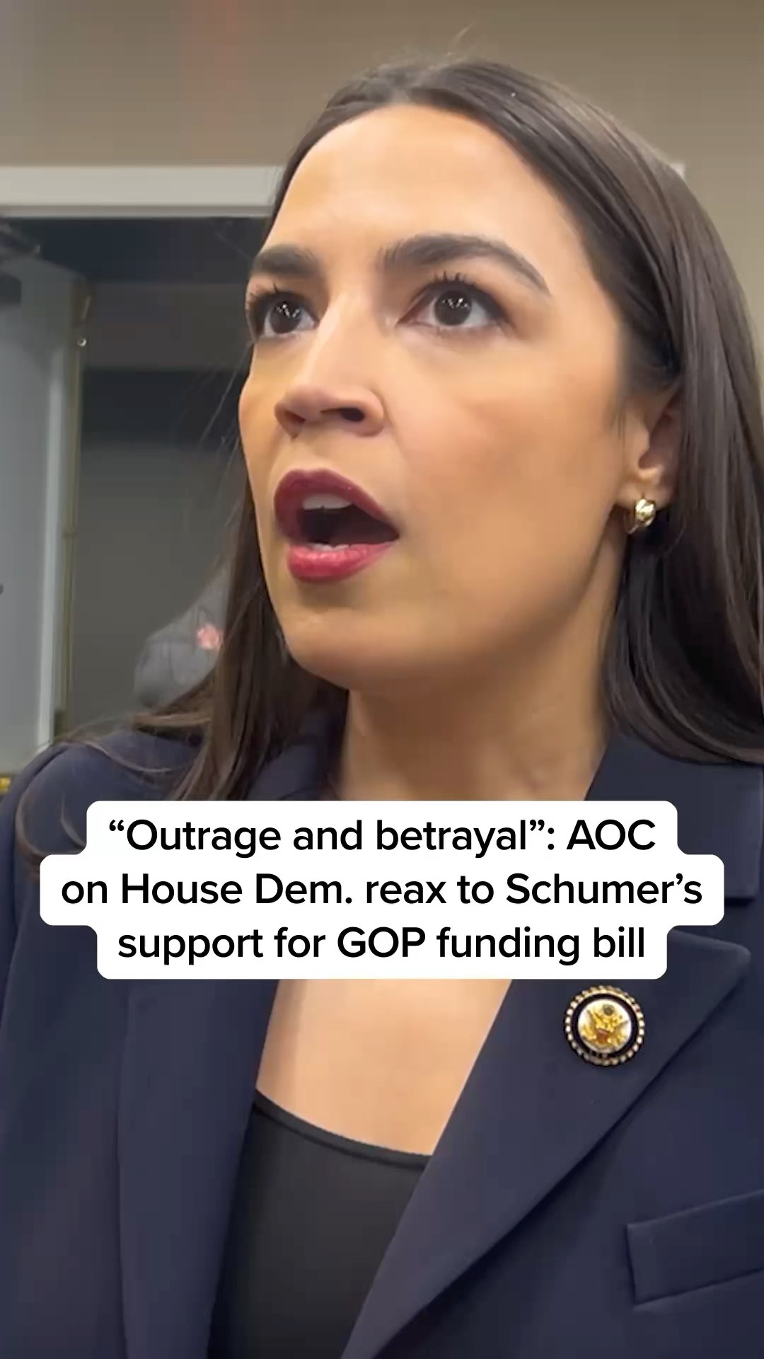 'Outrage and betrayal' AOC on House Dems' reaction to Schumer's support for GOP funding bill