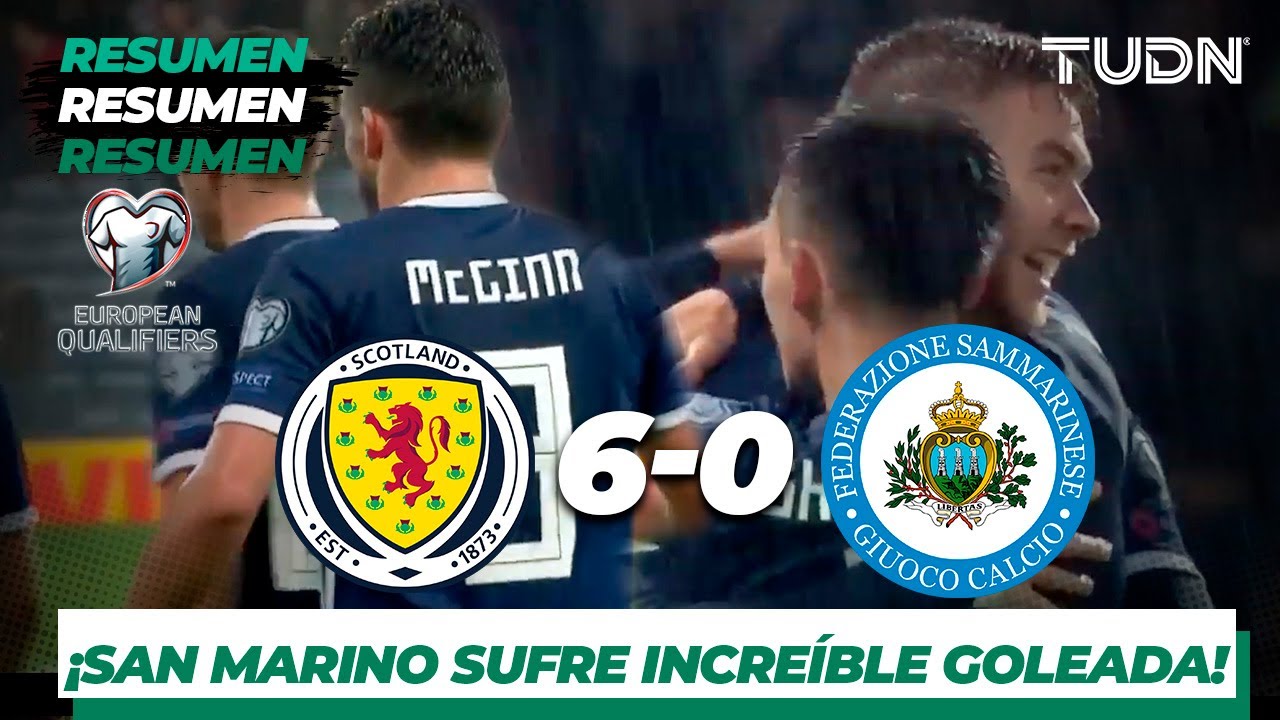 Resumen y Goles | Escocia 6 - 0 San Marino | UEFA European Qualifiers | TUDN uefa cl