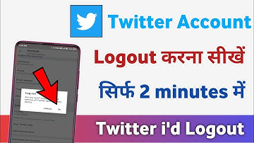 twitter account logout kaise kare | how to logout twitter account