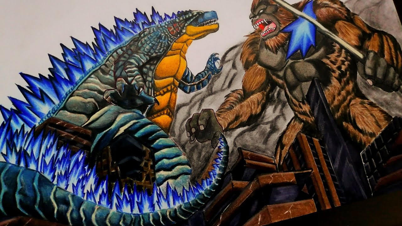 Dibujo de godzilla vs kong || película godzilla vs kong - thptnganamst.edu.vn