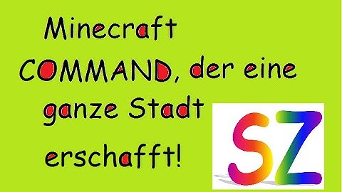 Minecraft COMMAND der eine ganze Stadt erschafft !
