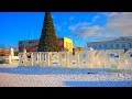 Сахалин Поронайск Наряжают елку,пилят снежные фигуры на площади под Новый 2020 год