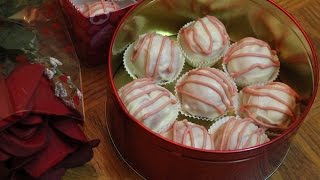 Strawberries and Cream Cake Ball Truffles - Valentine's Day Recipe - I Heart Recipes