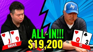 He Goes For A MASSIVE Overbet All-in With Jack High!