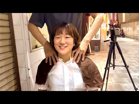 肩こりと首こりが酷いお姉さん！集中的にほぐして解消だね！