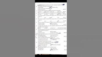 top 25 company law mcq|| company law b.com ddu 3rd semester #study #companylaw #shorts #ddu #bcom