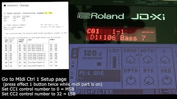 Changing Presets on the Roland JDXI with Midi Messages