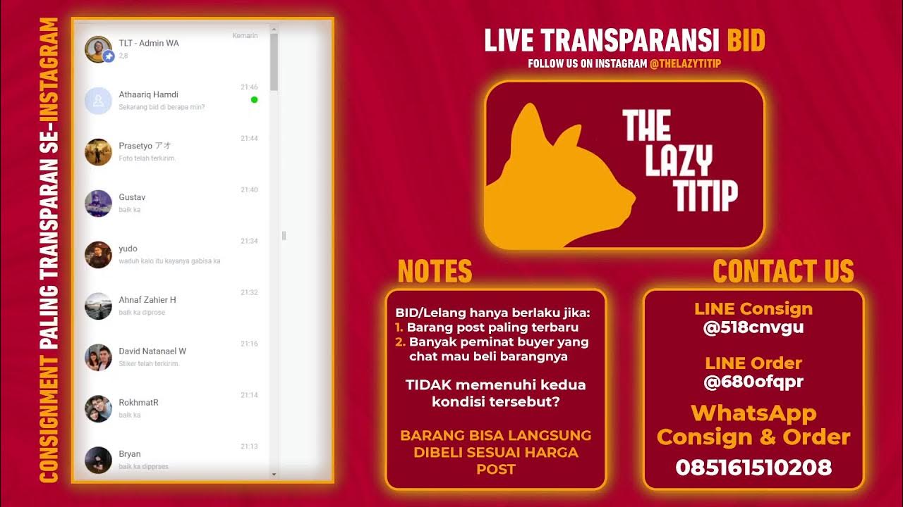 The Lazy Titip - Live TRANSPARANSI BID (3 Januari 2023) The Lazy Titip - Live TRANSPARANSI BID (3 Januari 2023)