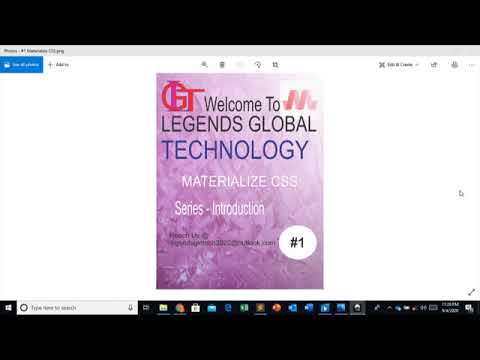 #1 Materialize CSS