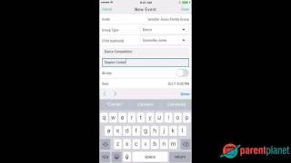 Parent Planet - Create New Schedule Event Tutorial