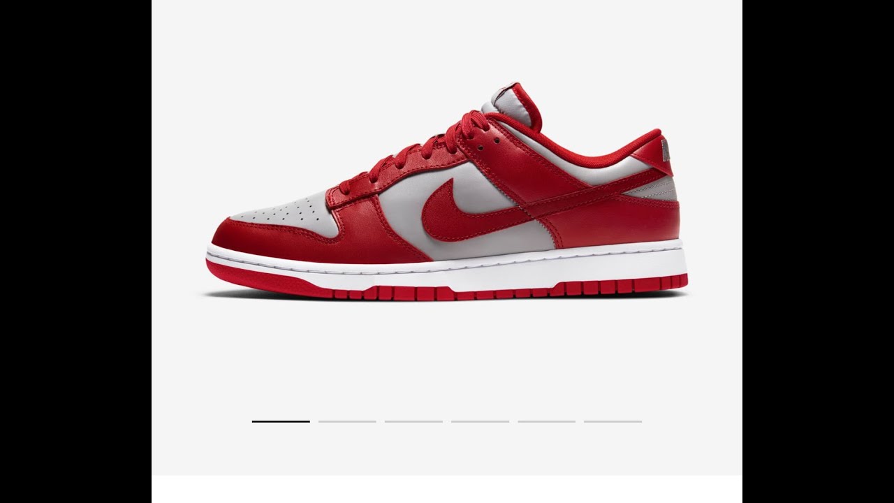Nike dunk low retro medium grey varsity red unlv