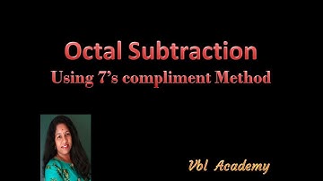 Octal subtraction using 7