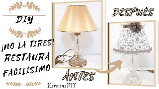 DIY. RESTAURA UNA LAMPARITA CON POCOS MATERIALES MUY FÁCILMENTE. ACOMPÁÑAME