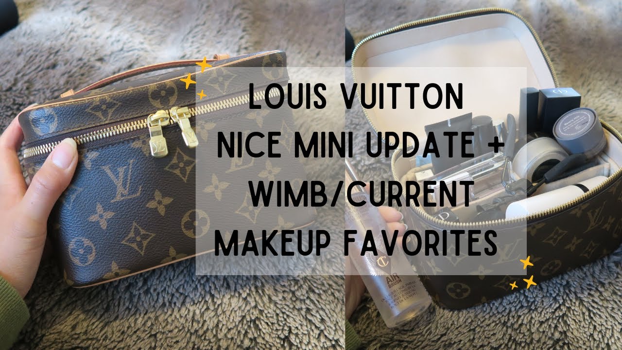 Louis Vuitton Nice Mini! What's in my makeup bag! 