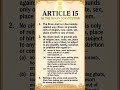 Article 15 #shorts #india #constitution #upsc #polity #trending #bpsc #ssc #ncert