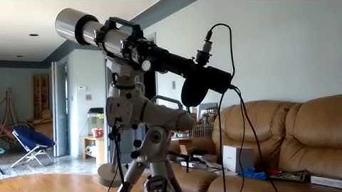 Hooked up our telescope to the computer