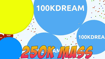 250K MASS in AGARIO - World Record Madness - The Dream Game on AGAR.IO w/ Bodil40 and Felix