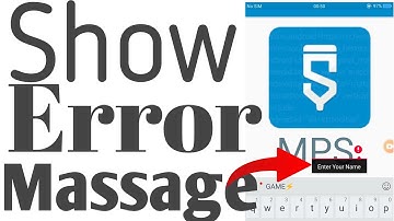 How To Create Show Error Message App In Sketchchware Pro || MPS || Sameer Swaraj @SAMEER1GAMER