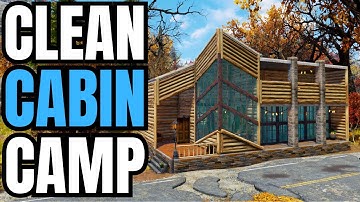 Fallout 76 CAMP Tutorial - Modern Log Cabin With A View