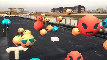 Cute emoji  augmented reality EasyAR SLAM-EasyAR