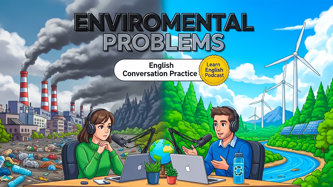 Environmental Problems and Solutions | English Conversation Practice | Learn English Podcast