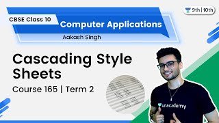 Class 10: Cascading Style Sheets | Computer Applications | Course 165 | Term 2 | Aakash Singh