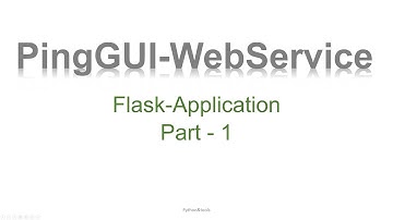 Python Web service for Networking using Flask - PingGUI@Part1