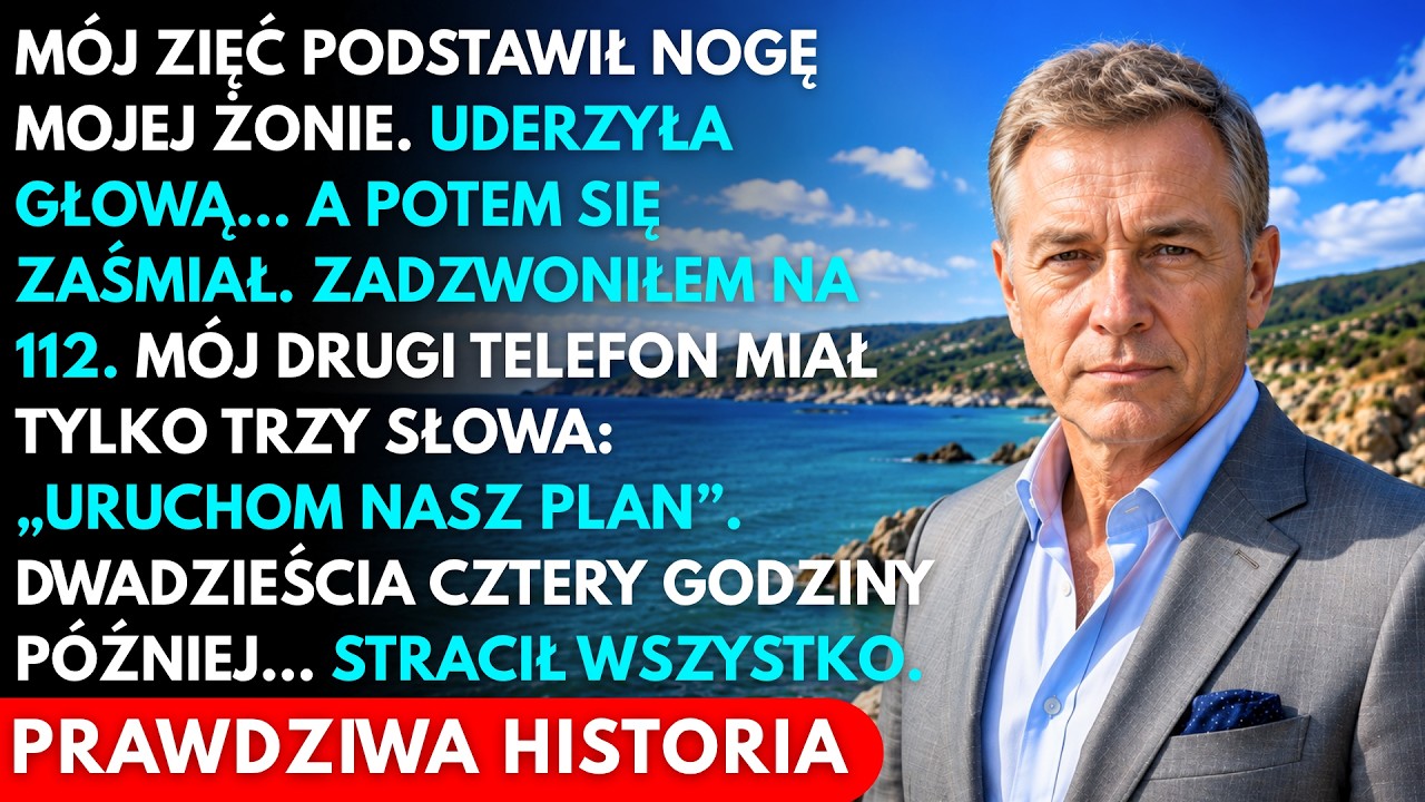 Stałem na ganku, kiedy mój zięć celowo podstawił nogę mojej 72-letniej żonie. Jej czoło uderzyło o betonową donicę, a on się roześmiał. Potem przyparł moją córkę do ściany w szpitalu i wcisnął jej...