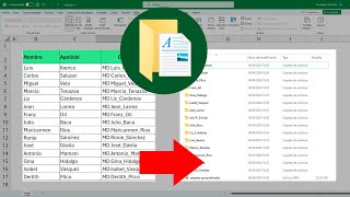 Crear carpetas masivas desde Excel