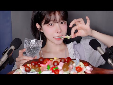 ASMRゼリー食べる音🌈耳で食べるモクバン Eating sounds│Chewy & Crunchy Candy