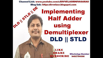 Implement Half Adder using 1x 4 DEMUX || Half adder using 1: 4 Demultiplexer  || DLD || STLD ||