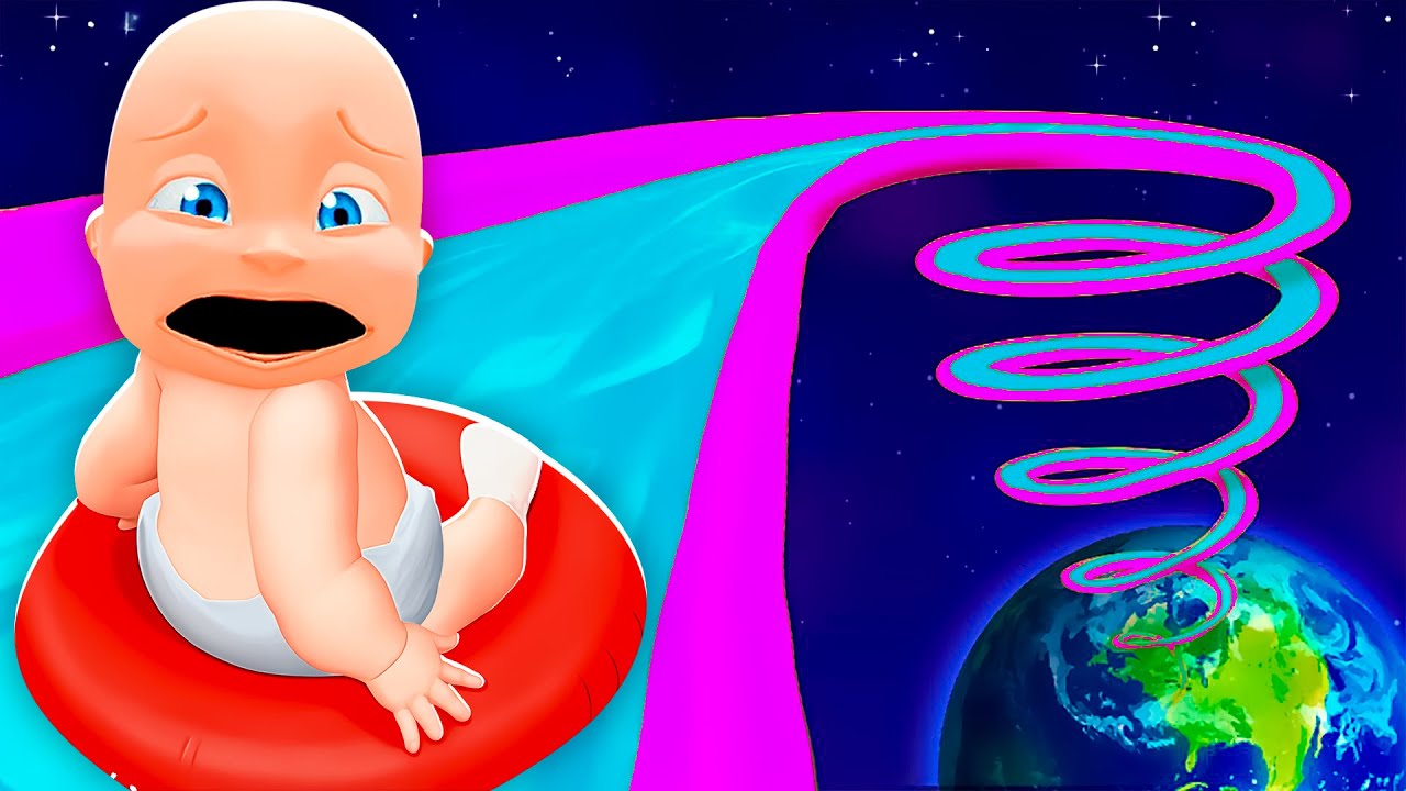 Baby Rides The BIGGEST WATERSLIDE EVER! - YouTube