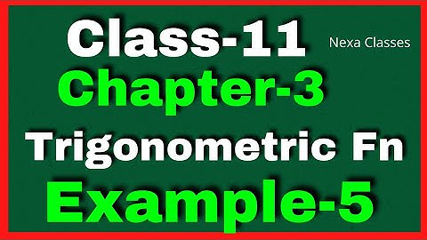 Example 5 Chapter3 Class 11 Math || Example5 Class11 Ch 3 NCERT Math || Chapter3 Example5 Class11