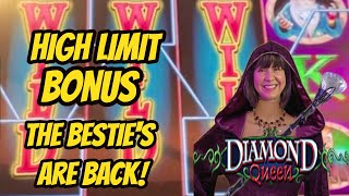 My High Limit Besties Are Back Diamond Queen Bonus & Davinci Diamonds