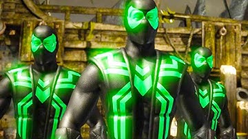 Mortal Kombat XL - Big Time Spider-Man Triborg Costume Skin Mod Performs Intros On Alll Stages
