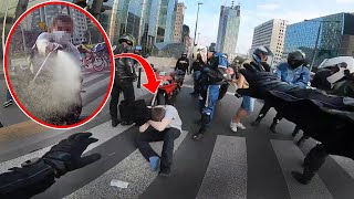 PEPPER SPRAY GUY GOT WHAT HE DESERVED | BIKERS vs STUPID & ANGRY PEOPLE 2021