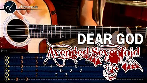 Cómo tocar "Dear God" de Avenged Sevenfold en Guitarra Acústica (HD) Intro - Christianvib